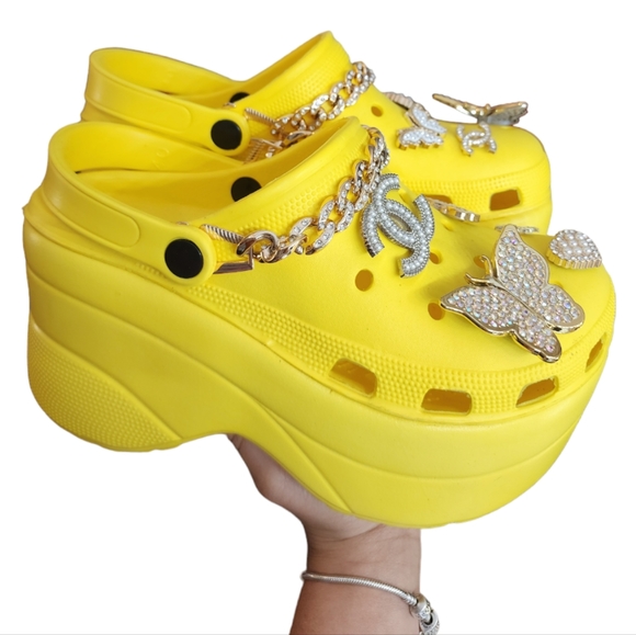 Shoes - ☆Yellow Platform Crocs☆